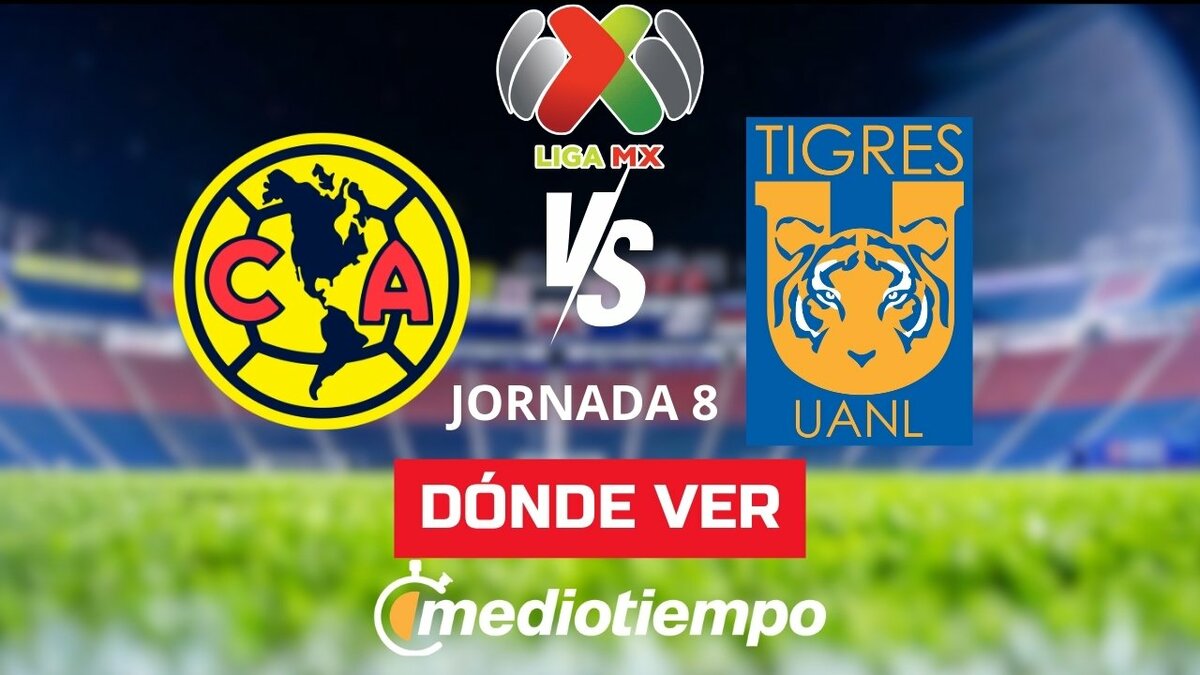 América vs Tigres ¿Dónde puedo ver el partido la jornada 8? EN VIVO