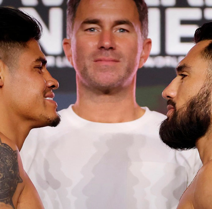 Vaquero Navarrete y Sugar Núñez se enfrentarán este sábado en Arizona. (Foto: Matchroom Boxing)