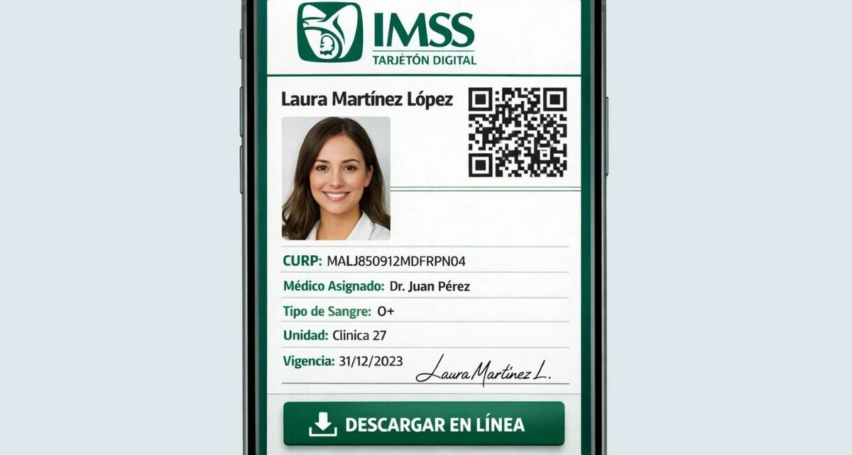 El Tarjetón Digital de IMSS permite consultar comprobantes de pago en 2026. Foto: Sora IA