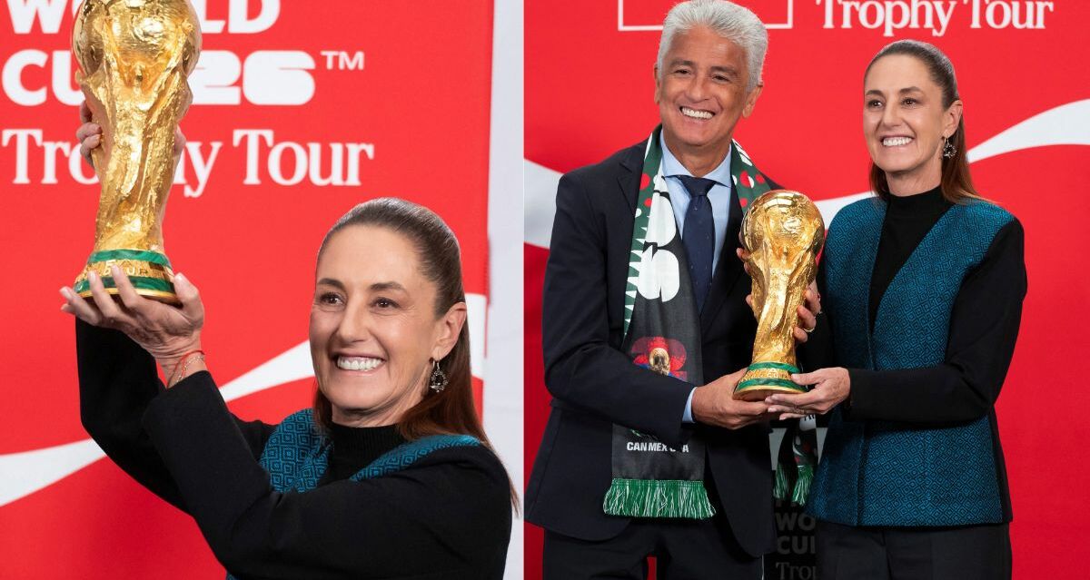 La Copa del Mundo 2026 ya está en México: Claudia Sheinbaum la recibe | Foto: Reuters