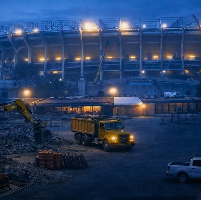 El Estadio Banorte sigue en remodelación a 100 días del Mundial 2026 (mediotiempo)