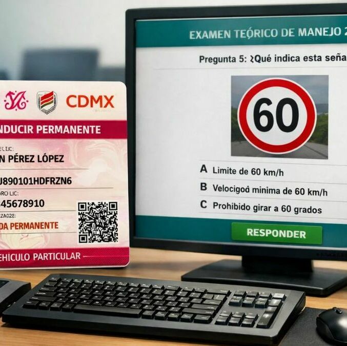 Conoce qué preguntas hacen en el examen de la licencia permanente CDMX 2026. (Sora IA).