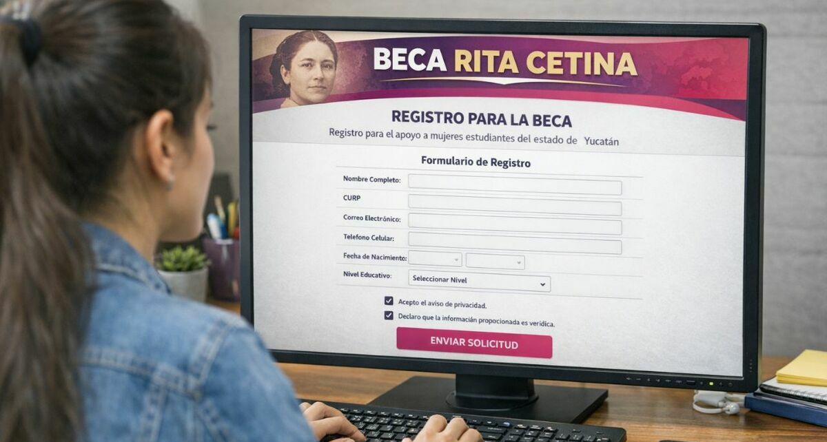 Beca Rita Cetina 2026: cómo actualizar los datos en línea. Foto: Sora IA