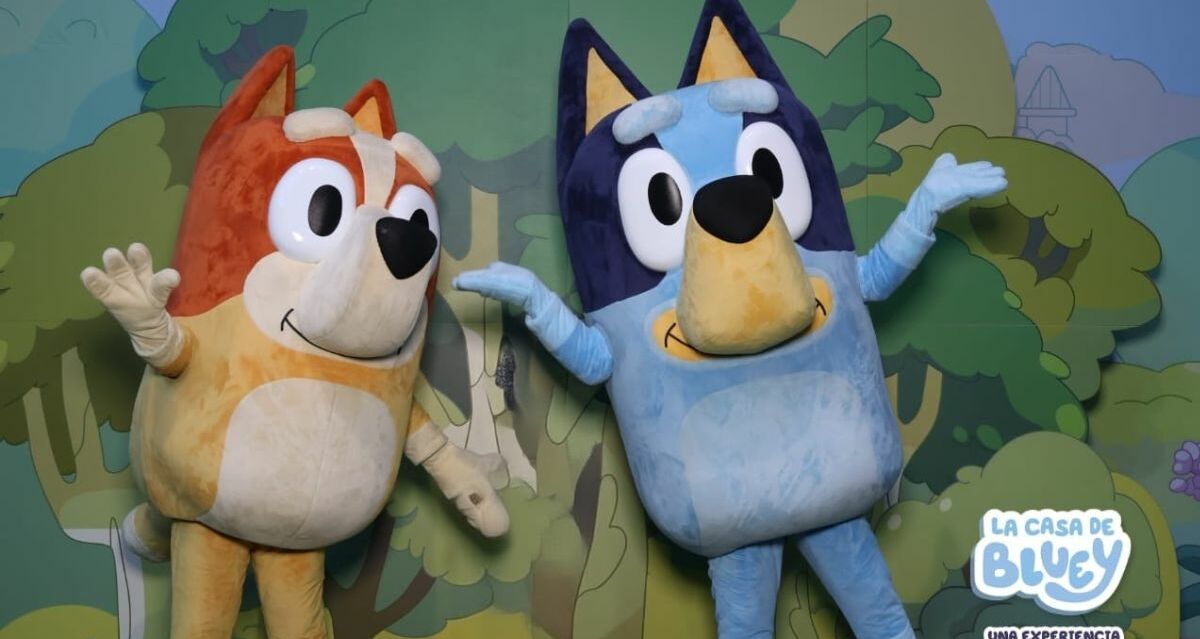 Bluey y Bingo en 'La Casa de Bluey' Ciudad de México | Foto: Fátima Vázquez