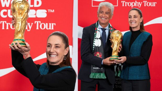 La Copa del Mundo 2026 ya está en México: Claudia Sheinbaum la recibe | Foto: Reuters