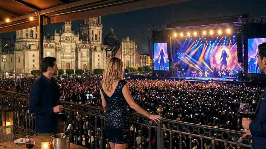 Vista panorámica desde una de las exclusivas terrazas del Centro Histórico de la CDMX (mediotiempo IA)