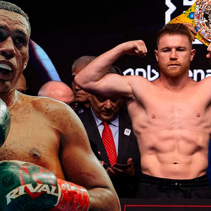 David benavidez tundió a Canelo. (Fotos: Instagram @benavidez300 y @canelo)