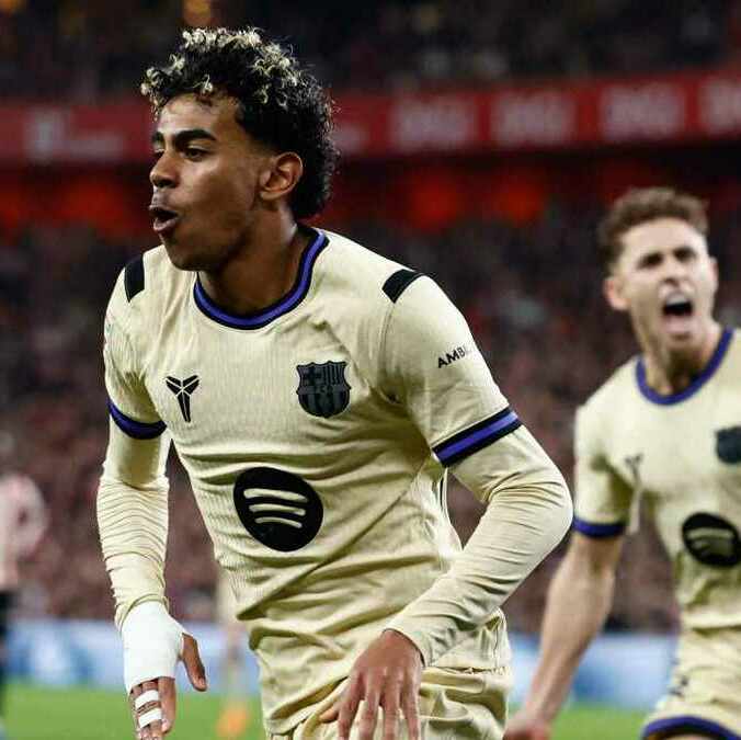 Lamine Yamal se lució con otro golazo (Reuters)