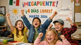 Alumnos tendrán megapuente de 4 días en marzo 2026: SEP revela fechas. (FOTO): Sora IA.