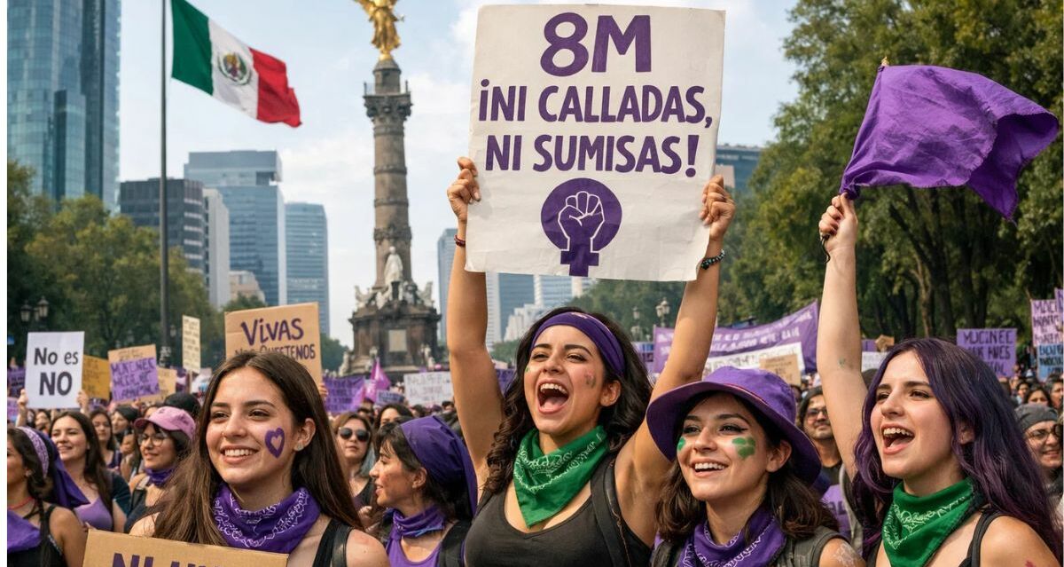 Marcha del 8M en vivo| Foto: IA