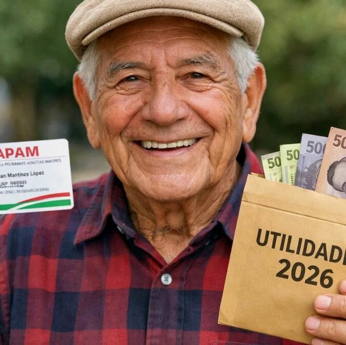 Estos adultos con credencial INAPAM pueden obtener el pago de utilidades este 2026. (FOTO): Sora IA.