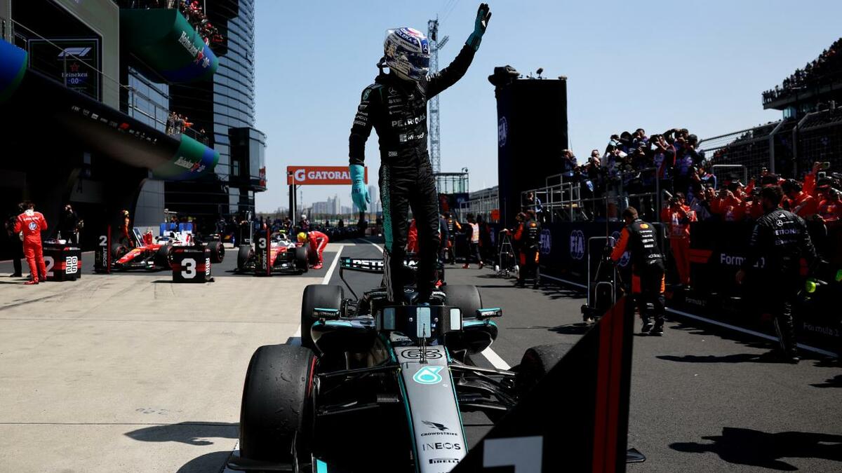 George Russell consiguió la victoria en la carrera sprint (Reuters)