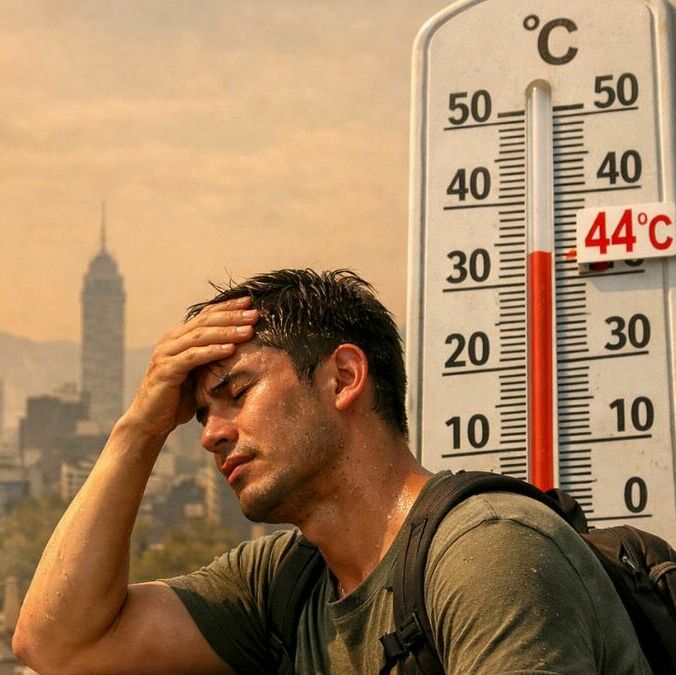 Calor extremo en la Megalópolis 2026. Foto: Sora IA