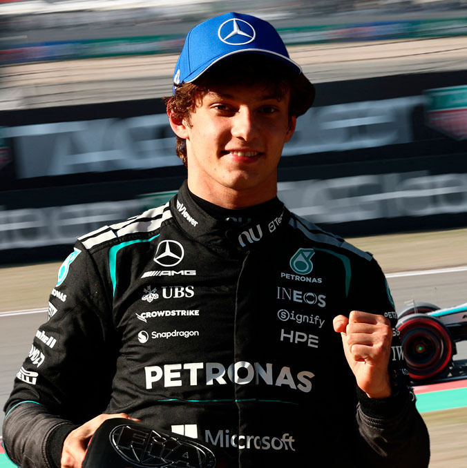 Kimi Antonelli, el piloto más joven en llevarse una pole en F1. (Fotos: Reuters)