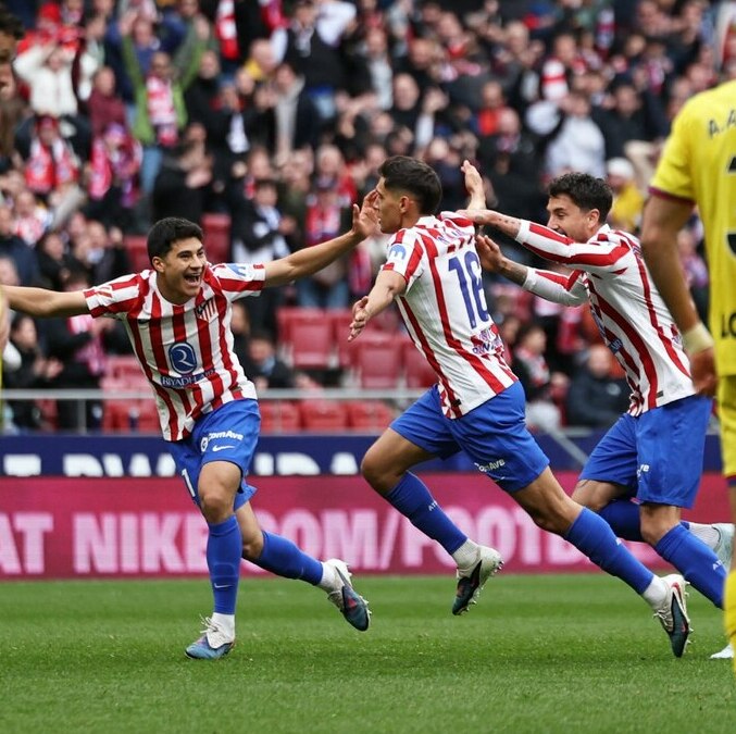 Obed Vargas con el Atlético de Madrid
