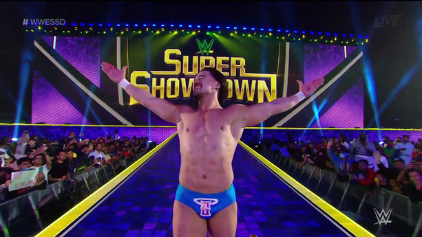 Ángel Garza se quedó con la victoria en Arabia Saudita. (Foto: WWE)