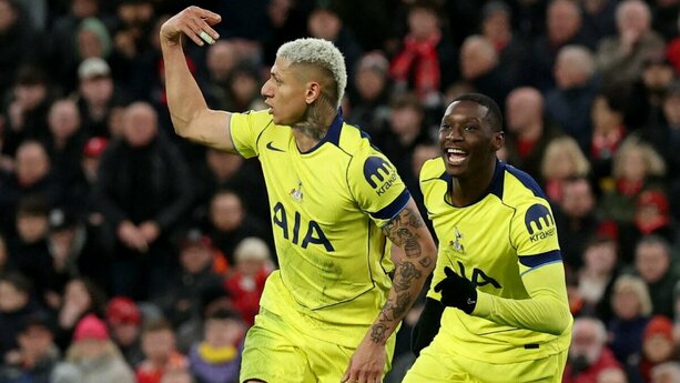 Richarlison marcó el gol de la igualada para Tottenham (Reuters)