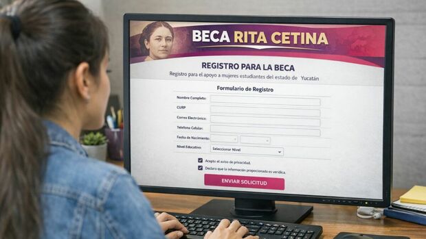 Beca Rita Cetina 2026: cómo actualizar los datos en línea. Foto: Sora IA