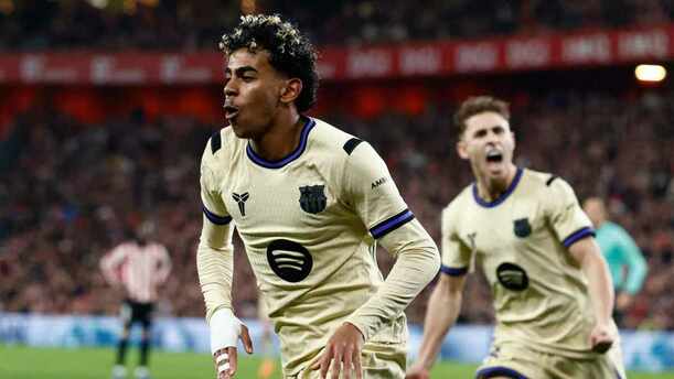 Lamine Yamal se lució con otro golazo (Reuters)