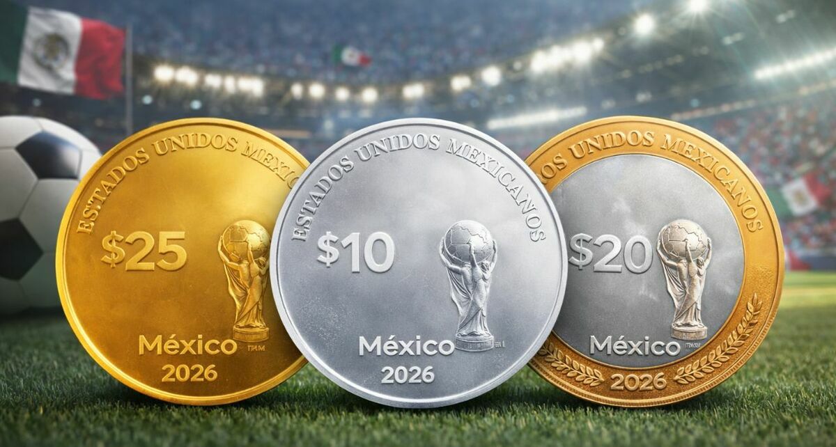 Nuevas monedas conmemorativas del Mundial 2026. Foto: Sora IA