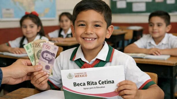 Confirman detalles sobre la primera etapa del registro a la Beca Rita Cetina para primaria 2026. (Sora IA).