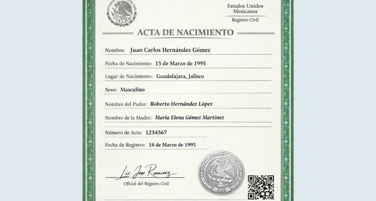 Nuevo requisito para obtener tu acta de nacimiento en línea. Foto: Sora IA