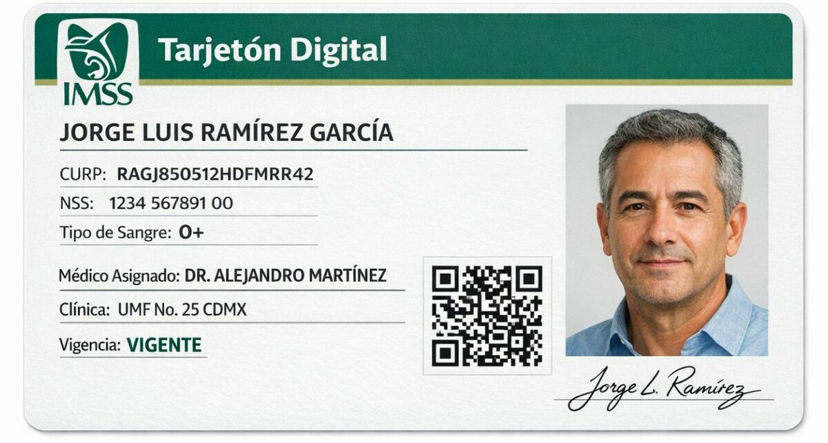 ¿Quién debe tramitar el Tarjetón Digital IMSS? Foto: Sora IA