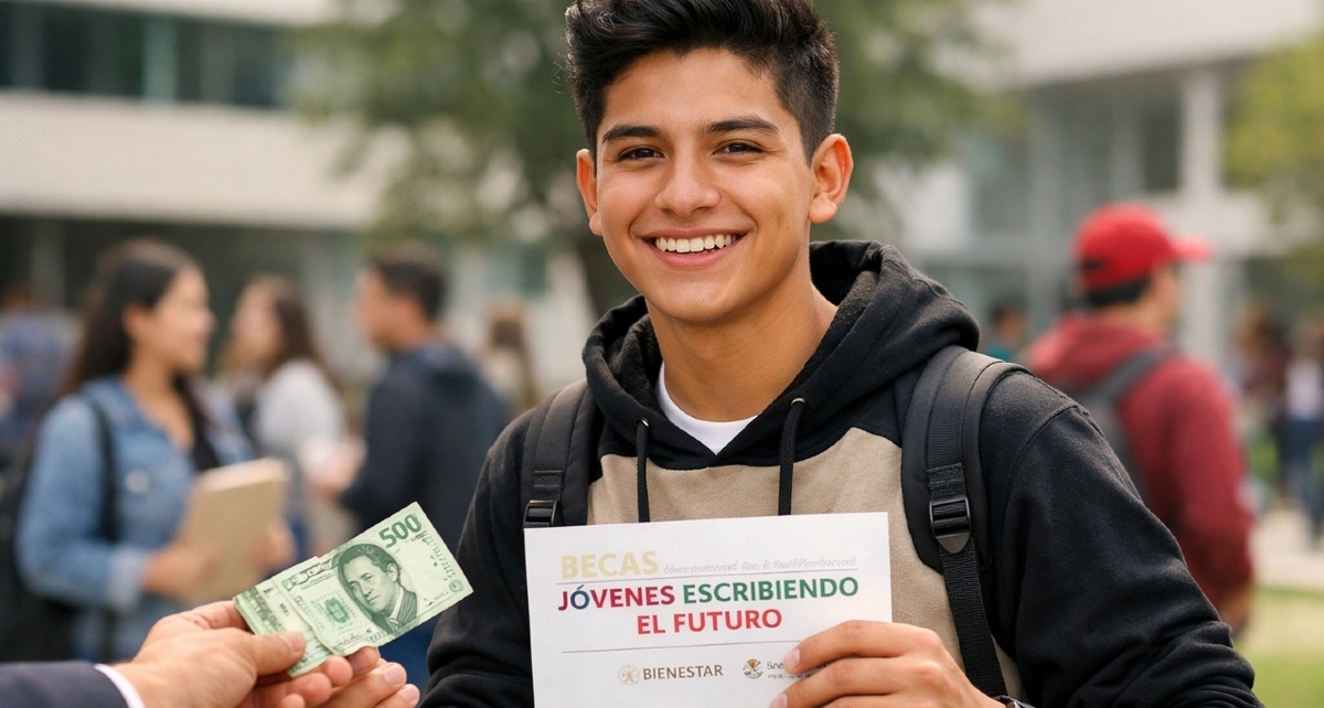 Los beneficiarios de la beca Jóvenes Escribiendo el Futuro recibirán pago doble en 2026. Foto: Sora IA