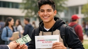Los beneficiarios de la beca Jóvenes Escribiendo el Futuro recibirán pago doble en 2026. Foto: Sora IA