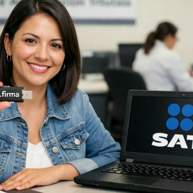 Estos son los casos donde se puede tramitar la e.firma en línea; requisitos SAT 2026. (Sora IA).