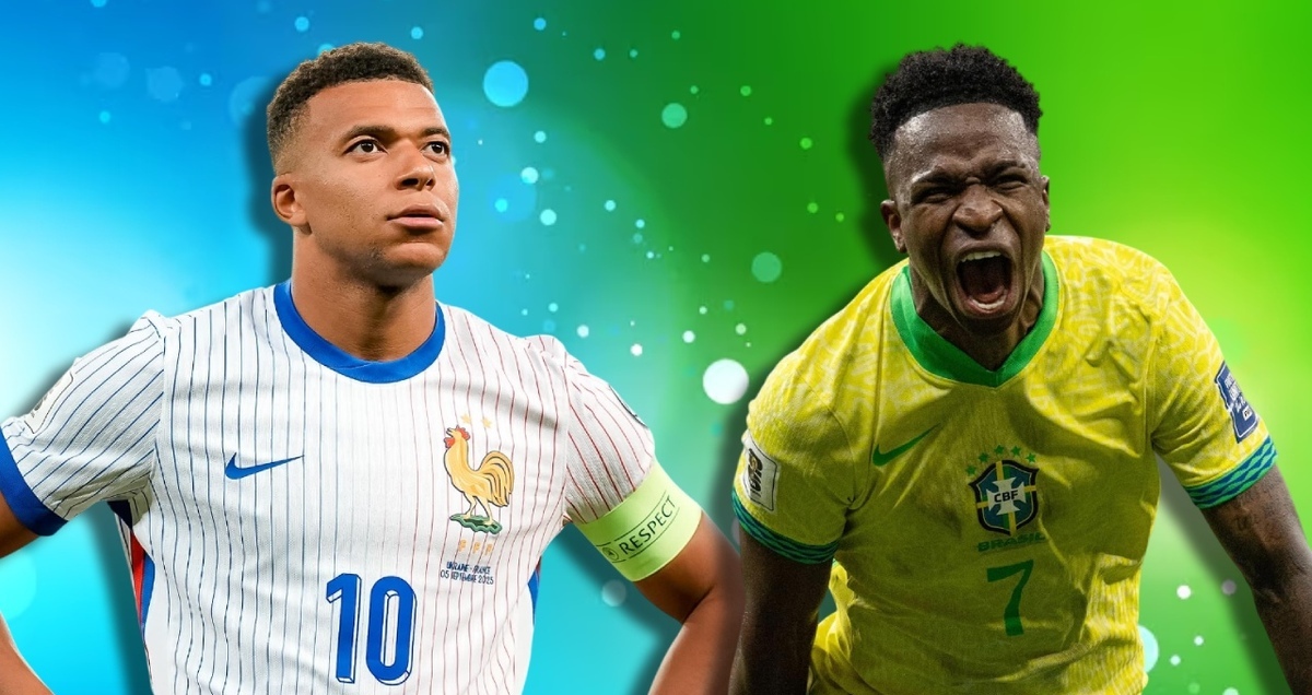 Francia u Brasil se enfrentarán en esta Fecha FIFA (Facebook @viniiciusjunior11 | @kylianmbappeofficiel)