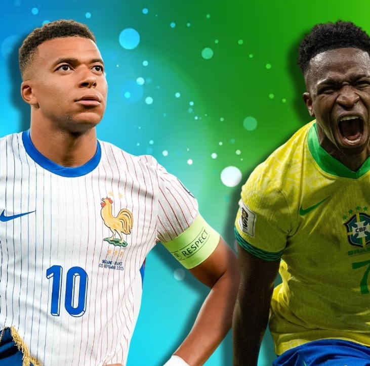 Francia u Brasil se enfrentarán en esta Fecha FIFA (Facebook @viniiciusjunior11 | @kylianmbappeofficiel)
