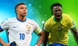Francia u Brasil se enfrentarán en esta Fecha FIFA (Facebook @viniiciusjunior11 | @kylianmbappeofficiel)