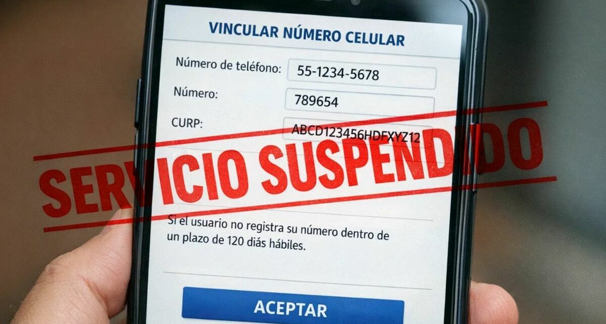 Registro de línea telefónica con CURP para evitar la suspensión del servicio. Foto: Sora IA