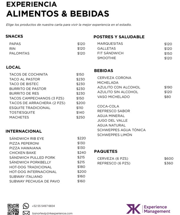 Precios en el Estadio Azteca / Especial