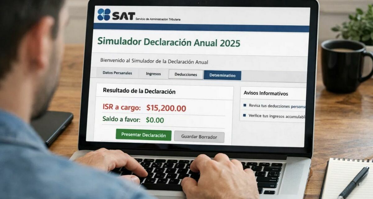 ¿Cómo revisar el simulador SAT para la Declaración Anual 2025 y consultar devoluciones? (FOTO): Sora IA.