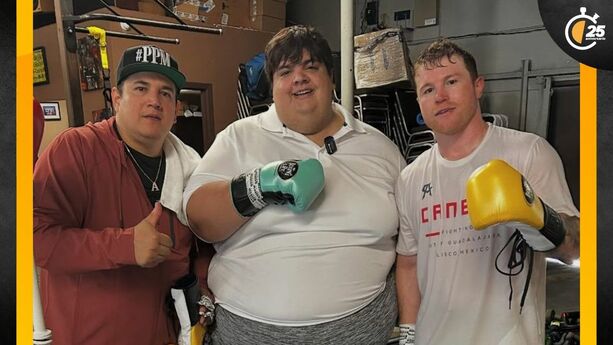 Eddy Reynoso junto a Paulo Chavira y Saúl "Canelo" Álvarez (Instagram: @paulopicks1)