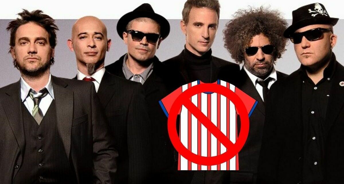 Los Fabulosos Cadillacs prohibieron la entrada de jerseys de futbol a su concierto en Guadalajara. Foto: Especial