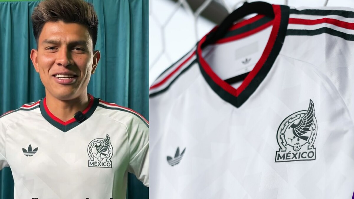 Jesús Gallardo ya posó con el jersey de visita del Tri para el Mundial 2026 (@miseleccionmx)