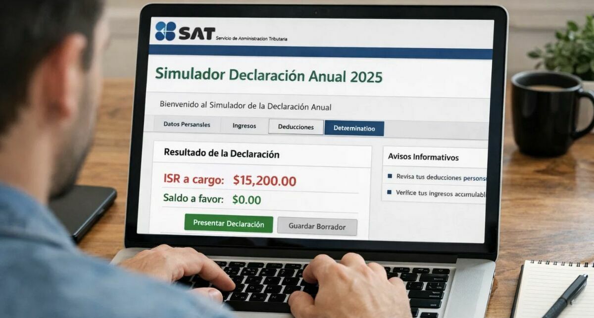 ¿Cómo revisar el simulador SAT para la Declaración Anual 2025 y consultar devoluciones? (FOTO): Sora IA.