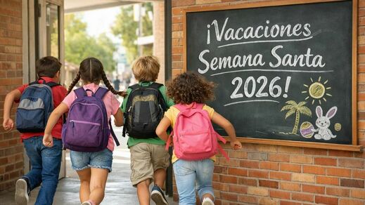 ¿Qué alumnos disfrutarán de sus vacaciones de Semana Santa 2026 adelantadas? (Sora IA).