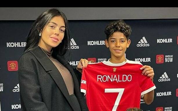 Cristiano Ronaldo Jr jugará en las categorías inferiores del Man Utd (Instagram @georginagio)