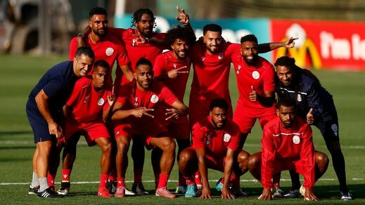 Entrenamiento de Nueva Caledonia para medirse a Jamaica (Fotografía: EFE)