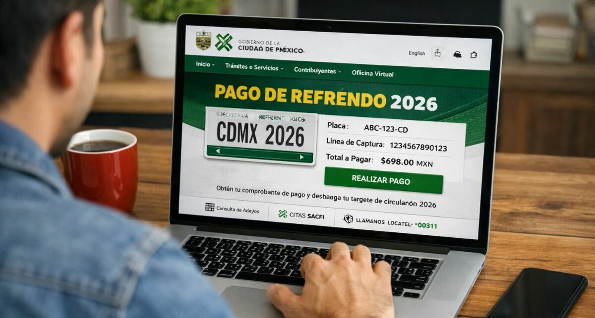 Pago de refrendo en línea 2026 para obtener subsidio de tenencia. Foto: Sora IA