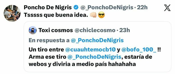 Tweet Poncho y Bofo