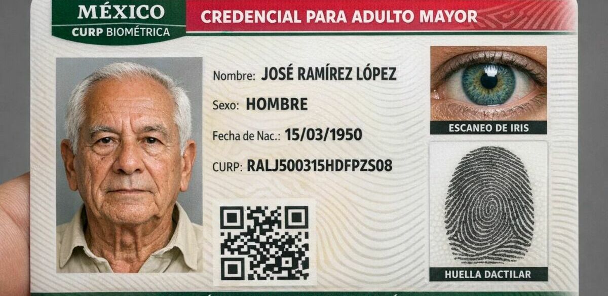 Los adultos mayores ya pueden realizar el trámite de la CURP Biométrica en línea. Foto: Sora IA