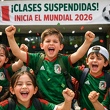 Las clases se suspenderán en todo Jalisco cuando la Selección Mexicana juegue en el Mundial 2026. Foto: Sora IA