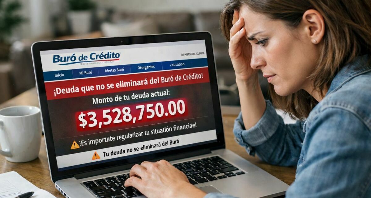 ¿Cuáles son las deudas que no se borran y te mantienen en el Buró de Crédito? Foto: Sora IA
