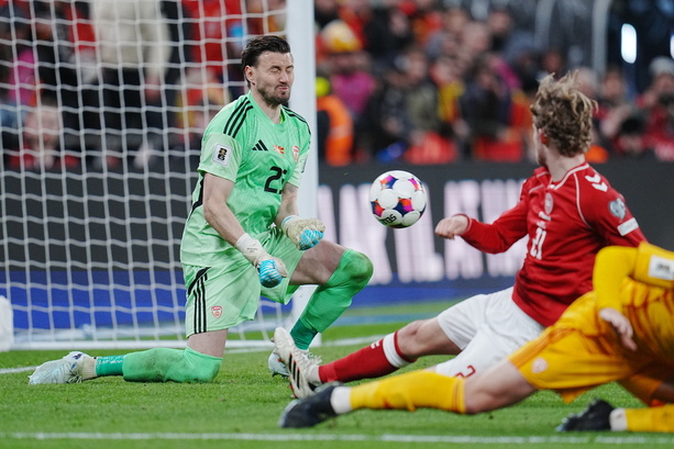 Dinamarca derrotó a Macedonia del Norte (Fotografía: EFE)