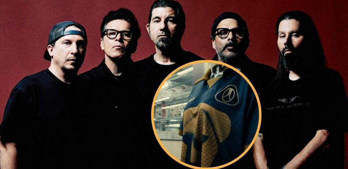 Deftones estrenó su colaboración con Pumas este viernes previo a su concierto en la CDMX. Foto: Especial